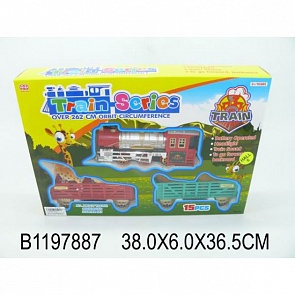 Железная дорога, длина полотна 262 см., на батарейках, свет и звук (Shantou, B1197887sim)